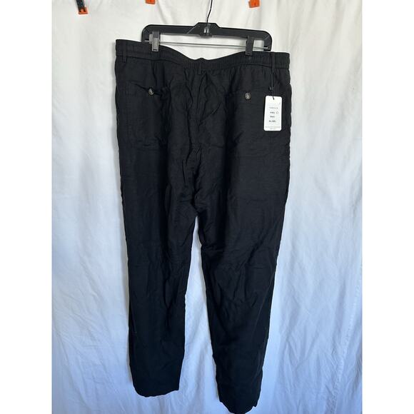 Men's Casual Cotton Linen Pants Elastic Waist Drawstring Beach Size XL/32L - Picture 2 of 4